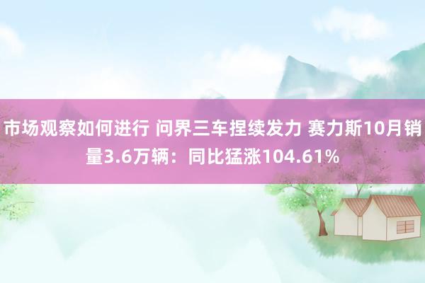 市场观察如何进行 问界三车捏续发力 赛力斯10月销量3.6万辆：同比猛涨104.61%