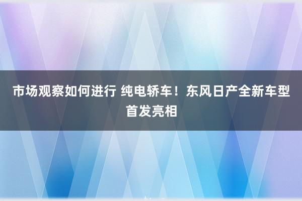 市场观察如何进行 纯电轿车！东风日产全新车型首发亮相