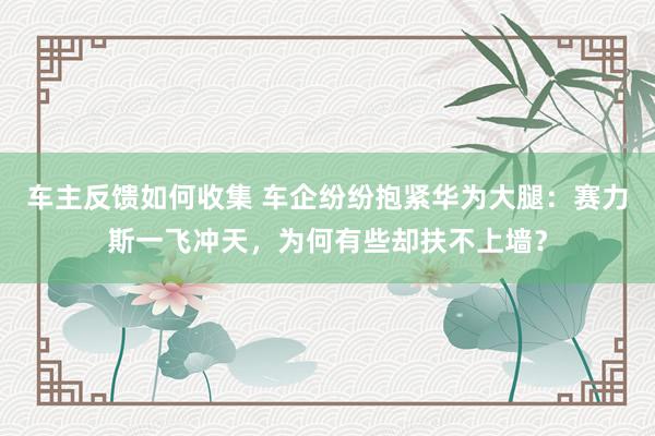 车主反馈如何收集 车企纷纷抱紧华为大腿：赛力斯一飞冲天，为何有些却扶不上墙？