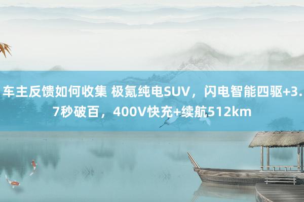 车主反馈如何收集 极氪纯电SUV，闪电智能四驱+3.7秒破百，400V快充+续航512km