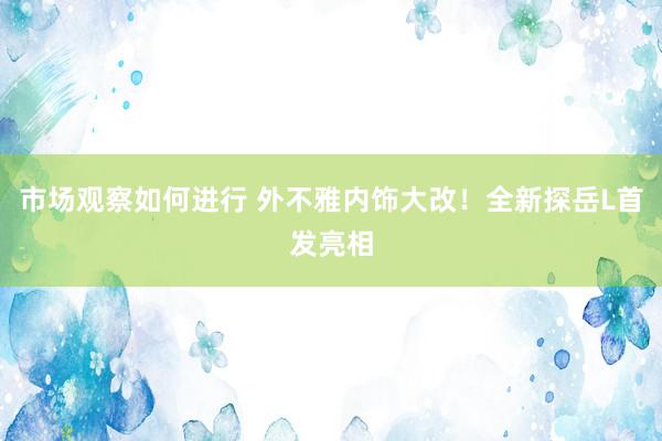 市场观察如何进行 外不雅内饰大改！全新探岳L首发亮相