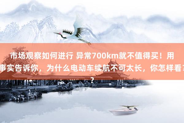 市场观察如何进行 异常700km就不值得买！用事实告诉你，为什么电动车续航不可太长，你怎样看？