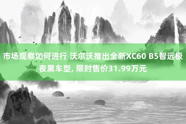 市场观察如何进行 沃尔沃推出全新XC60 B5智远极夜黑车型, 限时售价31.99万元