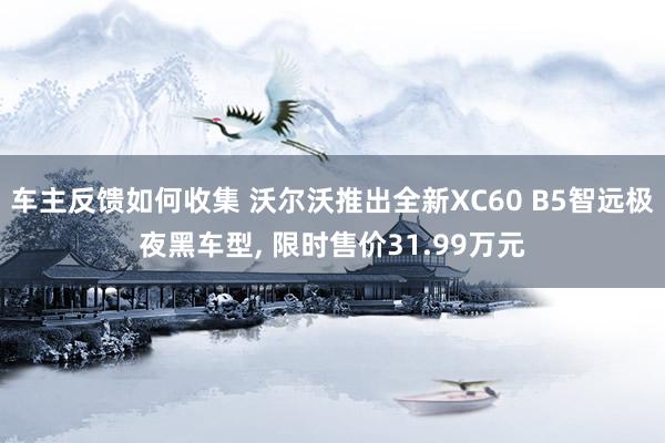 车主反馈如何收集 沃尔沃推出全新XC60 B5智远极夜黑车型, 限时售价31.99万元