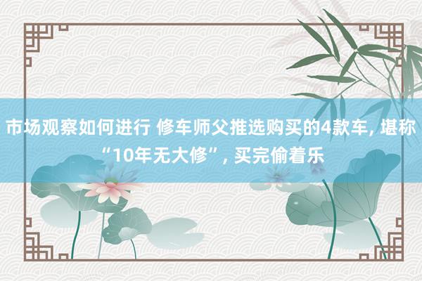 市场观察如何进行 修车师父推选购买的4款车, 堪称“10年无大修”, 买完偷着乐