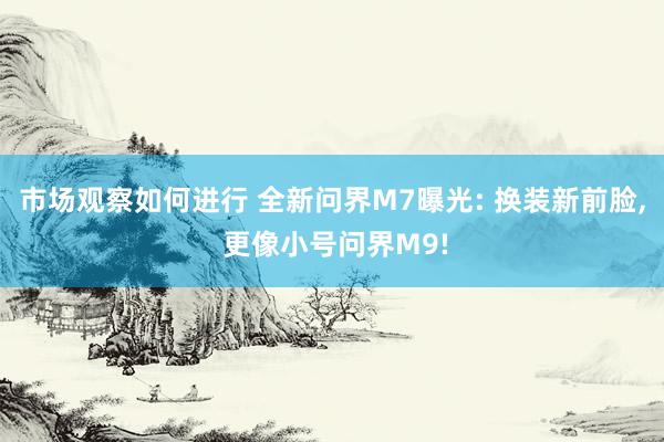 市场观察如何进行 全新问界M7曝光: 换装新前脸, 更像小号问界M9!