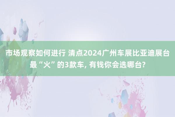 市场观察如何进行 清点2024广州车展比亚迪展台最“火”的3款车, 有钱你会选哪台?